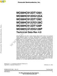 MC912DT128CCPVE Datasheet Page 3