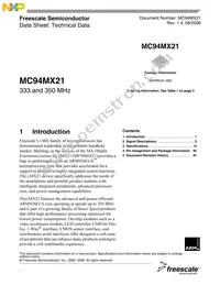 MC94MX21DVKN3R2 Datasheet Cover