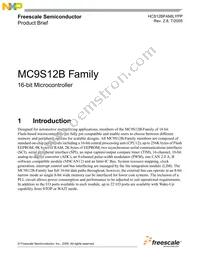 MC9S12B256CPVE Datasheet Cover