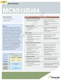 MC9S12DJ64VFUER Datasheet Cover