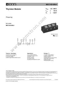 MCC162-08IO1 Datasheet Cover