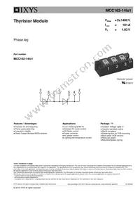 MCC162-14IO1 Datasheet Cover