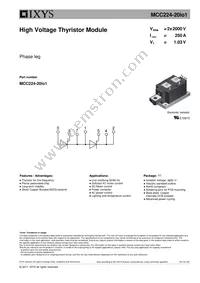 MCC224-20IO1 Datasheet Cover