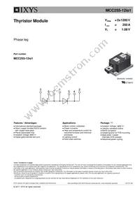 MCC255-12IO1 Datasheet Cover