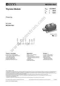 MCC255-18IO1 Datasheet Cover