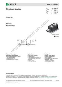 MCC312-12IO1 Datasheet Cover