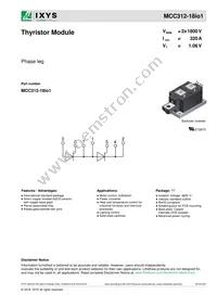 MCC312-18IO1 Datasheet Cover