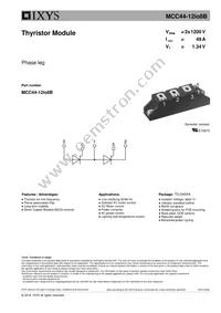MCC44-12IO8B Datasheet Cover