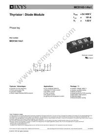 MCD162-14IO1 Datasheet Cover