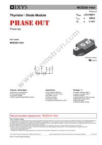 MCD220-14IO1 Datasheet Cover