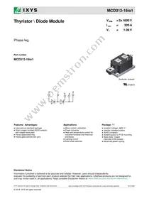 MCD312-16IO1 Datasheet Cover