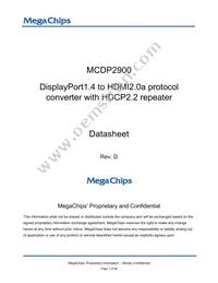 MCDP2900A2T Datasheet Cover
