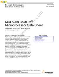 MCF5208CVM166J Datasheet Cover