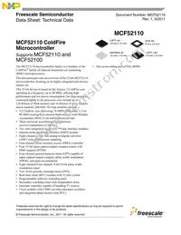 MCF52110CVM80J Datasheet Cover