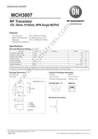 MCH3007-TL-H Datasheet Cover