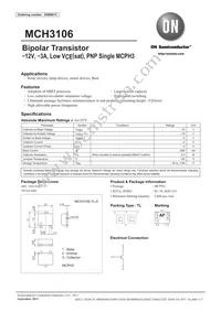 MCH3106-TL-E Datasheet Cover