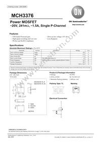MCH3376-TL-E Datasheet Cover