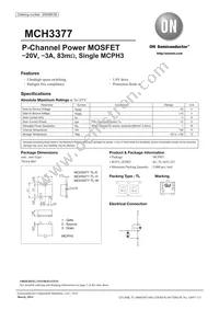 MCH3377-TL-W Datasheet Cover