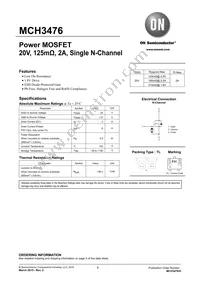 MCH3476-TL-W Datasheet Cover