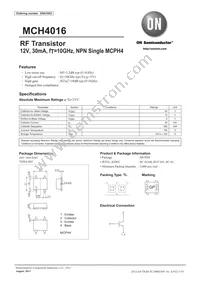 MCH4016-TL-H Datasheet Cover