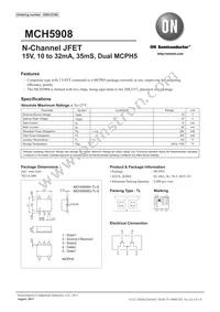MCH5908G-TL-E Datasheet Cover
