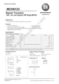 MCH6123-TL-E Datasheet Cover