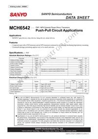 MCH6542-TL-E Datasheet Cover