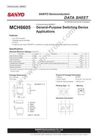 MCH6605-TL-E Datasheet Cover