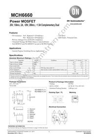 MCH6660-TL-H Datasheet Cover