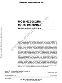 MCHC908GR8VFAE Datasheet Page 3