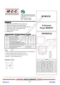 MCM1216-TP Datasheet Cover