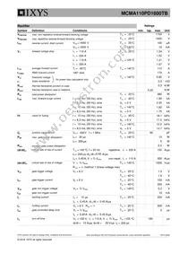 MCMA110PD1600TB Datasheet Page 2