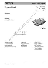 MCMA200PD1600SA Datasheet Cover