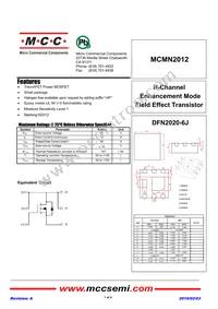 MCMN2012-TP Datasheet Cover