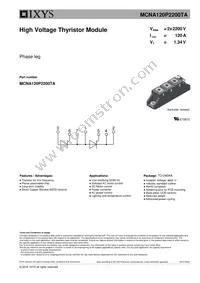 MCNA120P2200TA Datasheet Cover