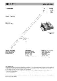 MCO100-12IO1 Datasheet Cover