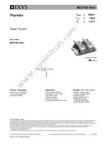 MCO150-16IO1 Datasheet Cover