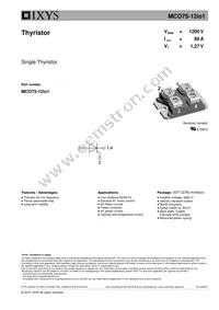 MCO75-12IO1 Datasheet Cover