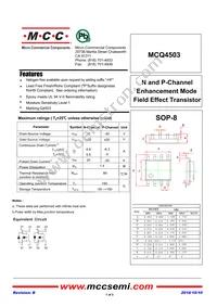 MCQ4503-TP Datasheet Cover