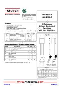 MCR100F-8-TP Datasheet Cover
