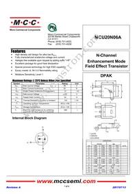 MCU20N06A-TP Datasheet Cover