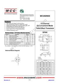 MCU60N04-TP Datasheet Cover