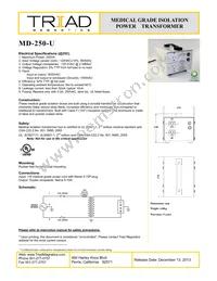 MD-250-U Datasheet Cover