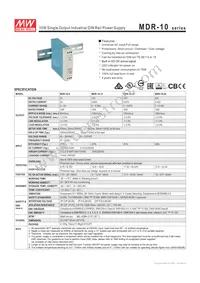 MDR-10-15 Datasheet Cover