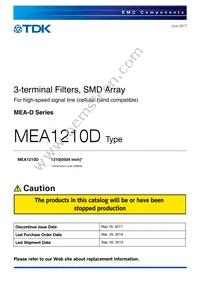 MEA1210D501RT001 Datasheet Cover