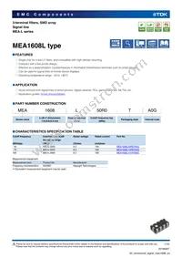 MEA1608L50R0TA0G Datasheet Cover