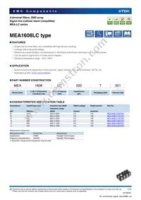 MEA1608LC040T001 Datasheet Cover