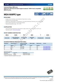 MEA1608PE360TA0G Datasheet Cover