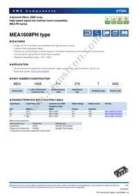 MEA1608PH270T Datasheet Cover
