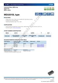 MEA2010L50R0 Datasheet Cover